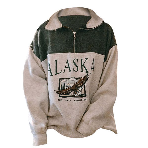 Casual Zip Up Sweatshirt - Sweatshirts