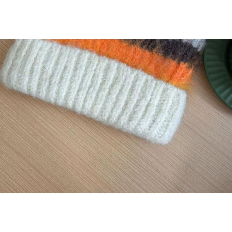 Cat Ear Color Block Beanie