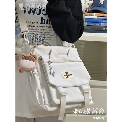 Cat Ear Two Tone Tote Bag / Bag Charm / Set - With Bear