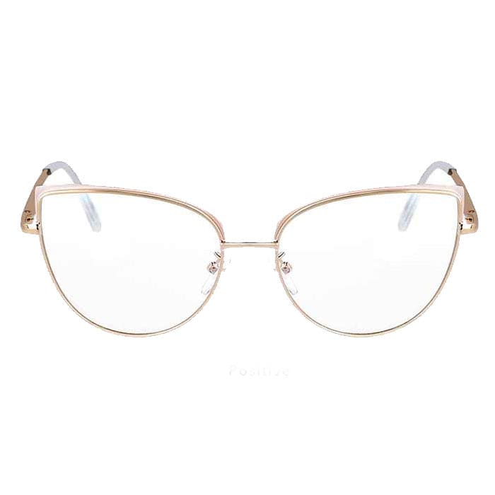 Cat Eye Glasses - Beige - Glasses