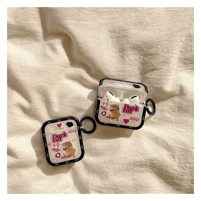 Cat Lettering AirPods / Pro Earphone Case Skin