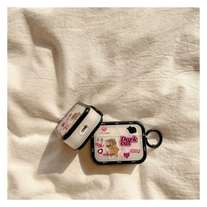 Cat Lettering AirPods / Pro Earphone Case Skin