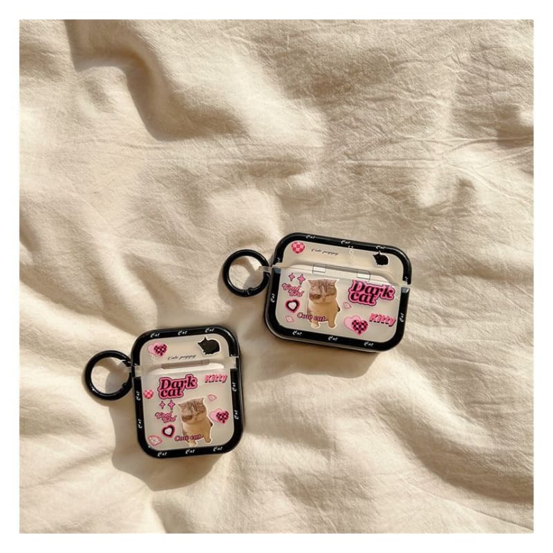 Cat Lettering AirPods / Pro Earphone Case Skin