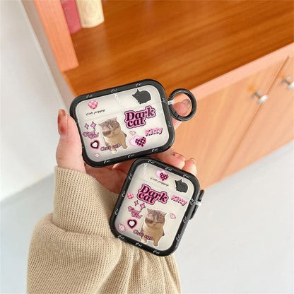 Cat Lettering AirPods / Pro Earphone Case Skin - With Hoop