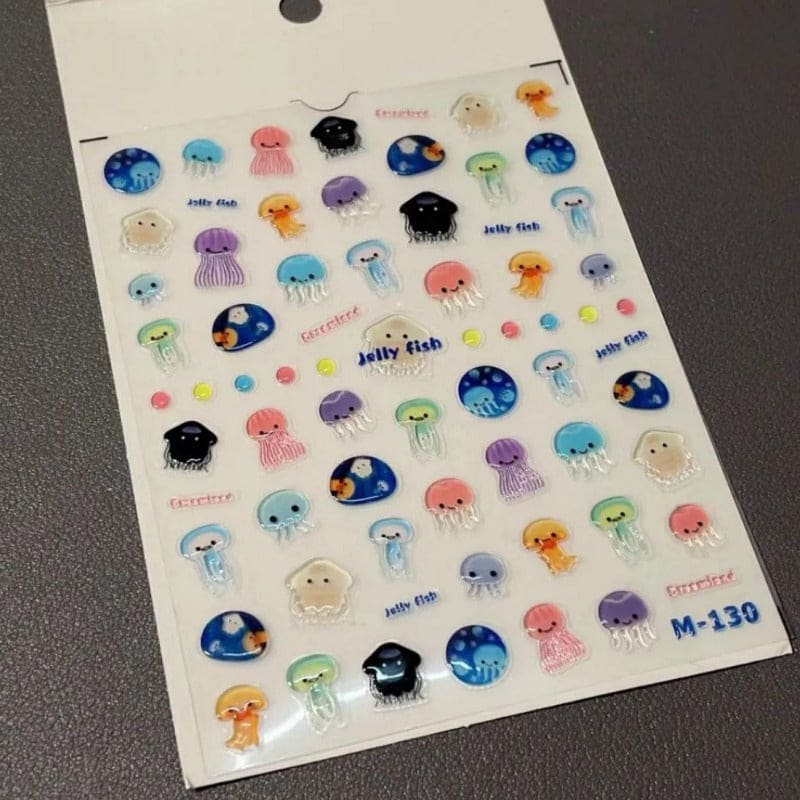 Cat Paw Nail Stickers - Jellyfish