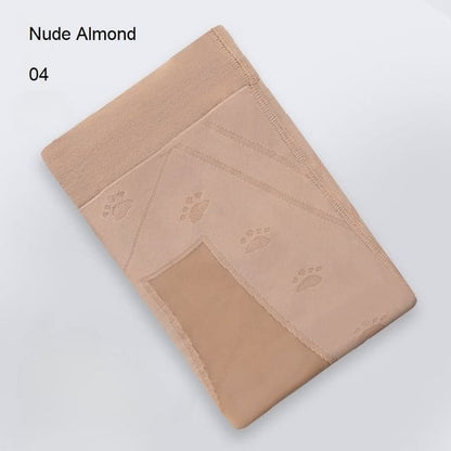 Cat Paw Tights Set - Set Of 2 Pairs - 04 - Nude Almond / L