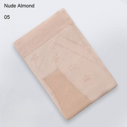 Cat Paw Tights Set - Set Of 2 Pairs - 05 - Nude Almond / L