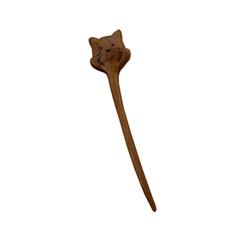 Cat Wooden Hair Stick