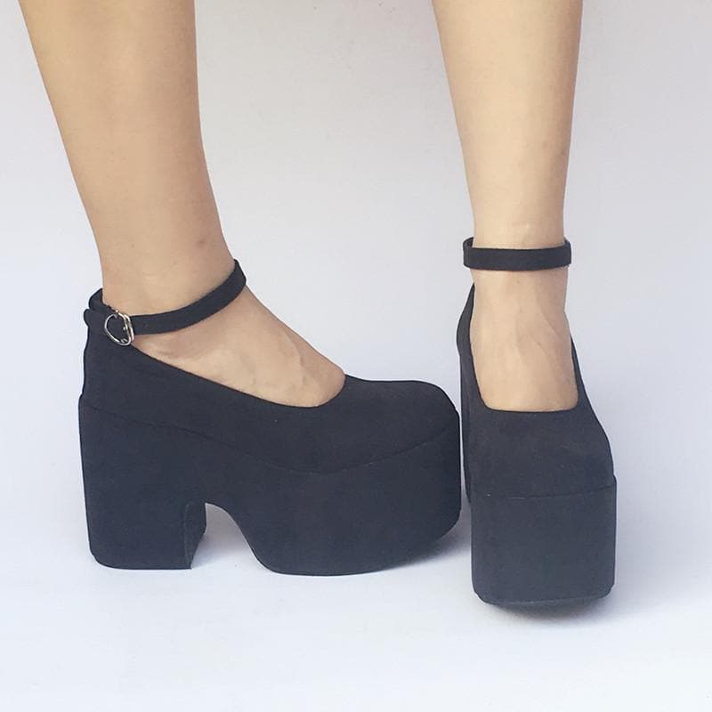 Shoes High Custom Heels Made Simple Platform Black SP168133