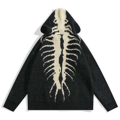 Centipede Knit Hoodie - M / Black - Hoodie