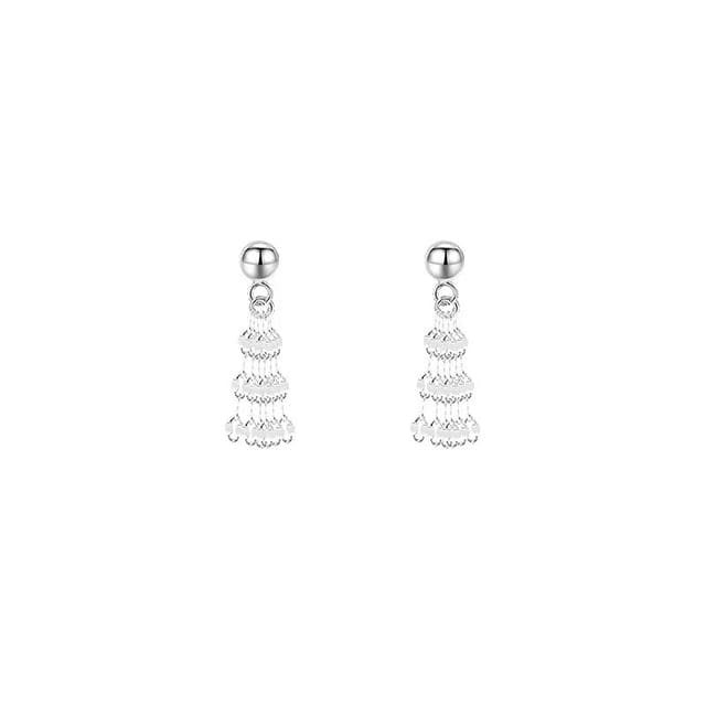 Chain Drop Earring - 1 Pair - Silver / One Size