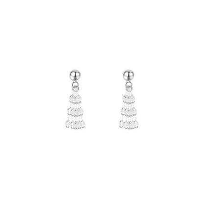 Chain Drop Earring - 1 Pair - Silver / One Size