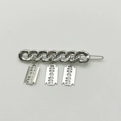 Chain Pendant Hair Clips - Other