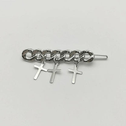 Chain Pendant Hair Clips - Standart / Cross - Other