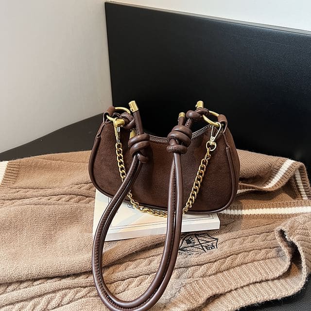 Chain Strap Crossbody Bag - Coffee / One Size