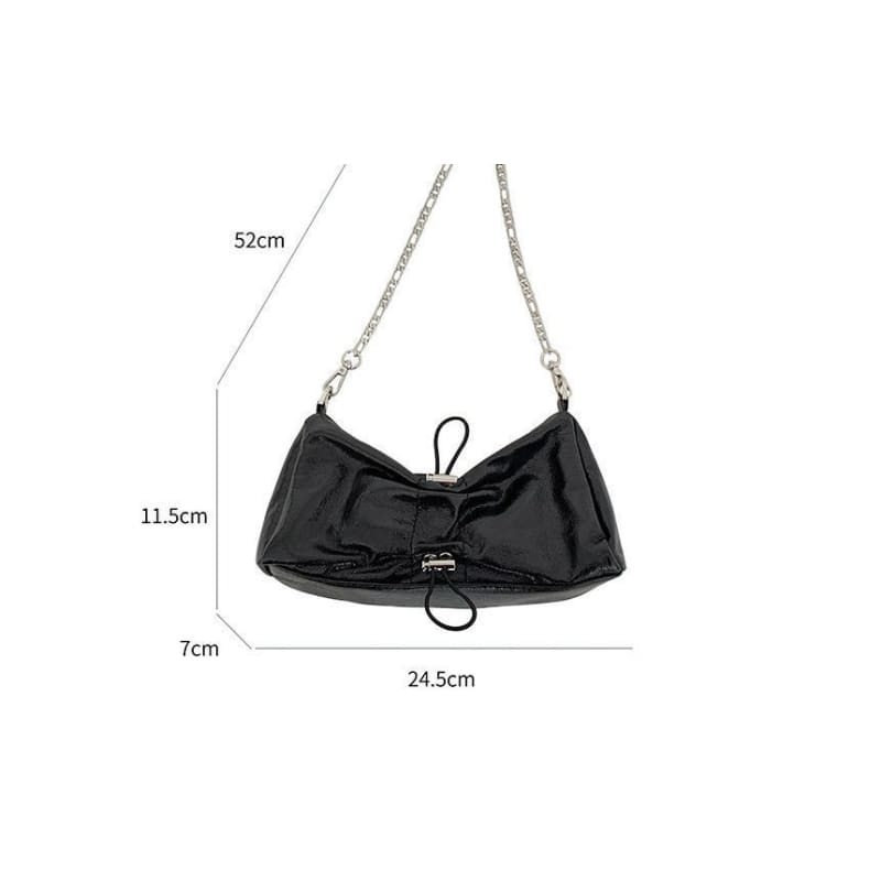 Chain Strap Drawstring Shoulder Bag