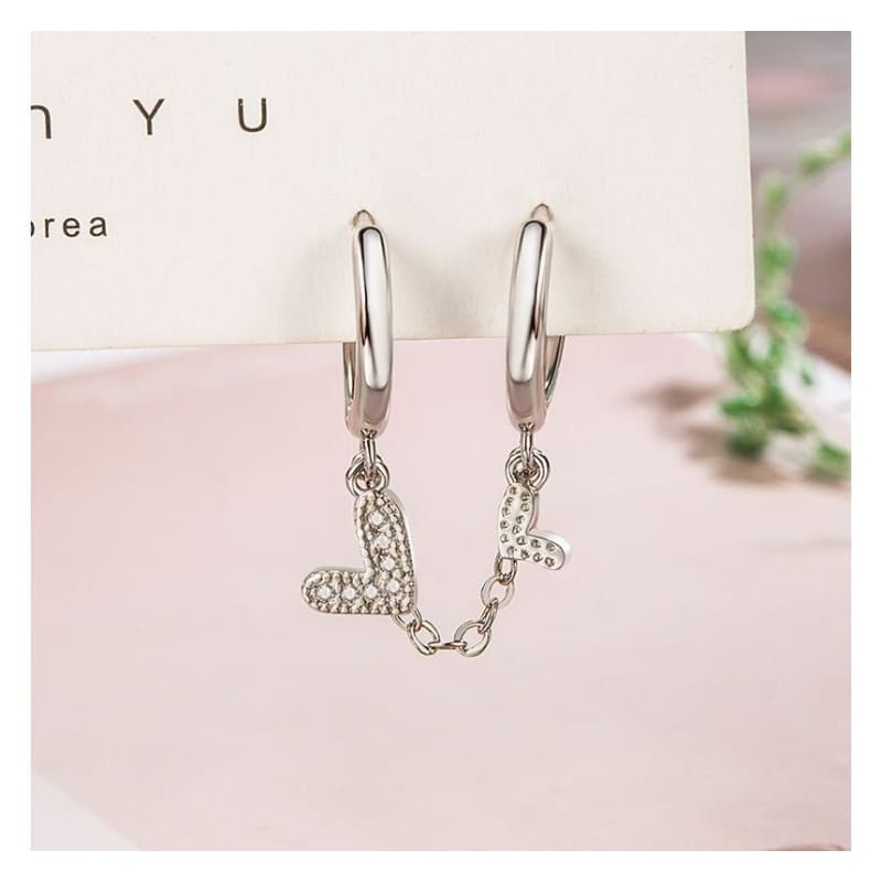 Chained Drop Huggie Earring