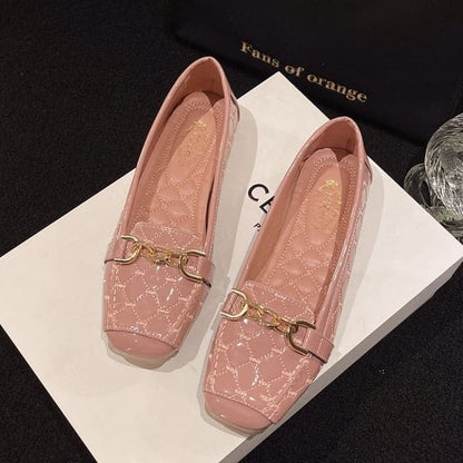 Chained Quilted Flats - Pink / 35