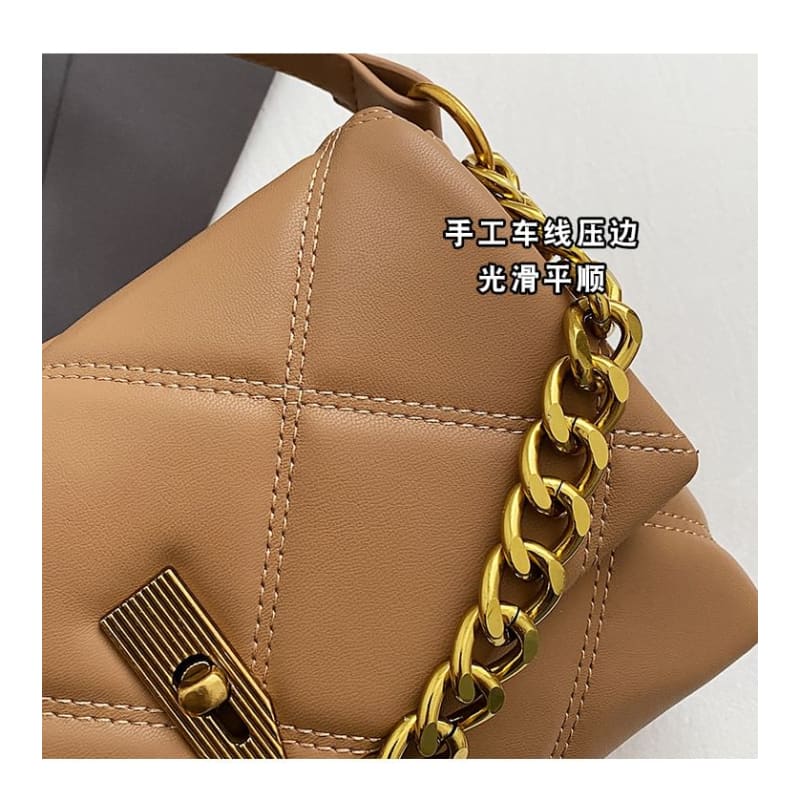 Chained Quilted Shoulder Bag