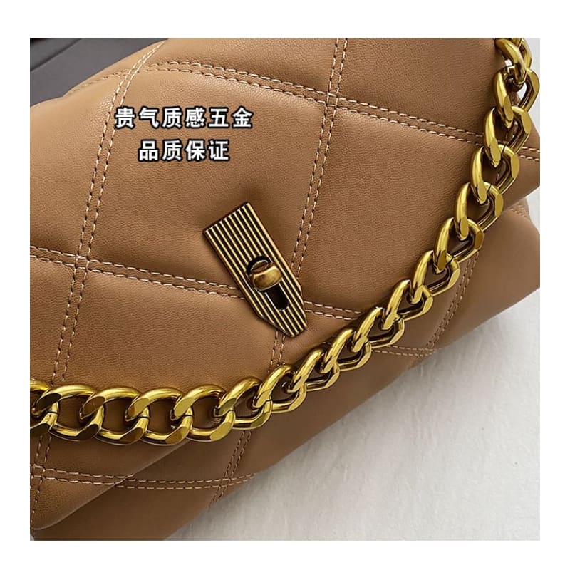 Chained Quilted Shoulder Bag