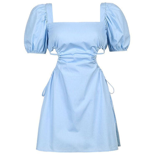 Charm Blue Mini Dress - S / Blue - Dresses