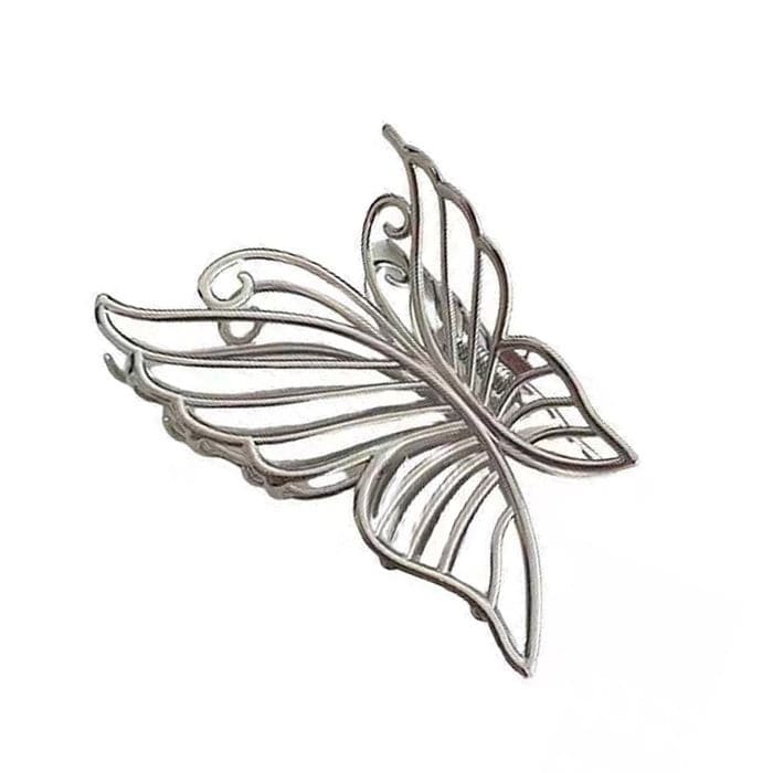 Charming Butterfly Hair Claw - Standart / Silver - Other