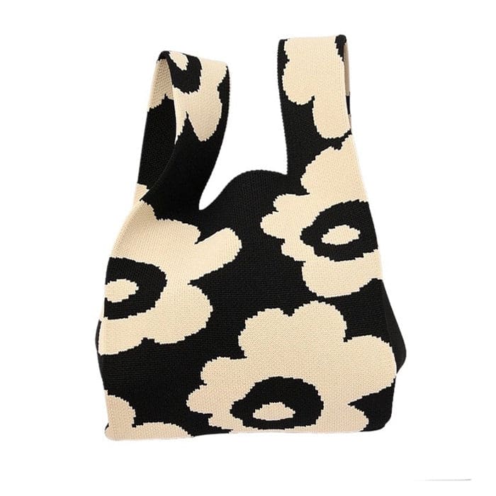 Charming Flower Tote Bag - Standart / Black/white - Handbags