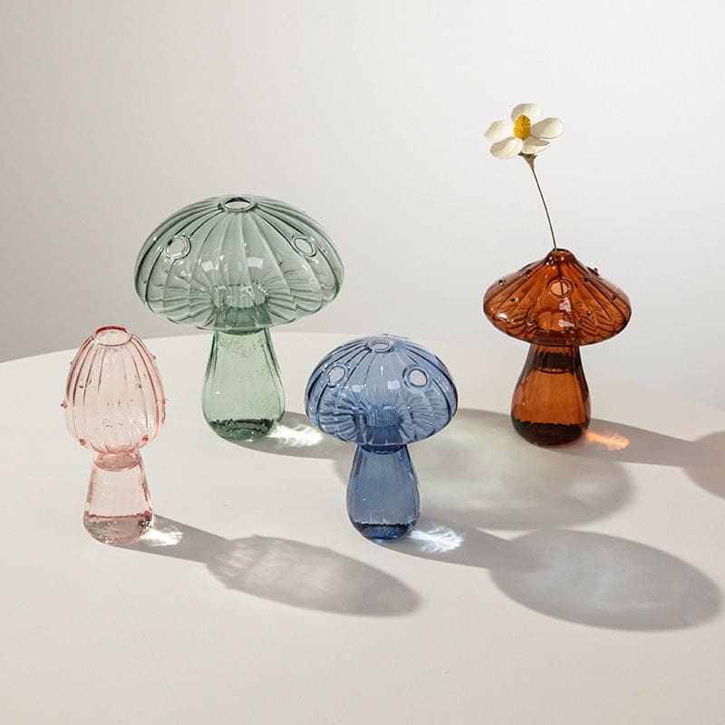 Charming Mushroom Glass Vase