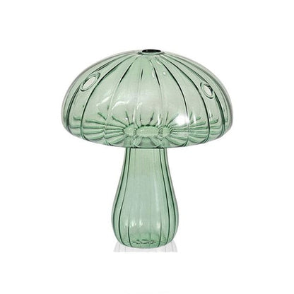 Charming Mushroom Glass Vase - Sage Green