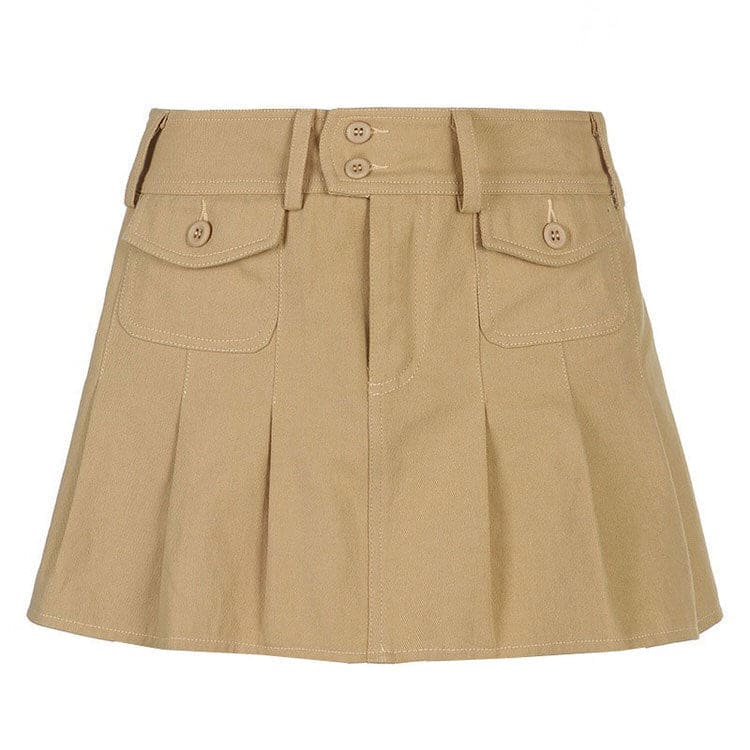 Charming Workwear Mini Skirt - S / Beige - Skirt