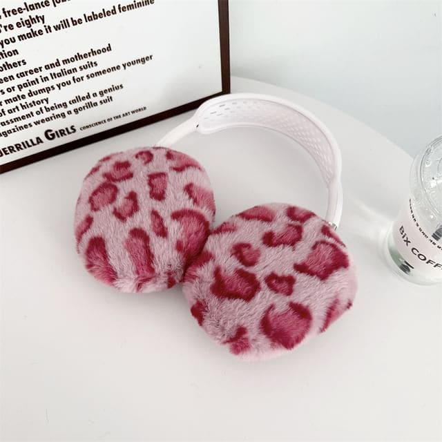 Chenille AirPods Max Earphone Case Skin - Leopard - Pink