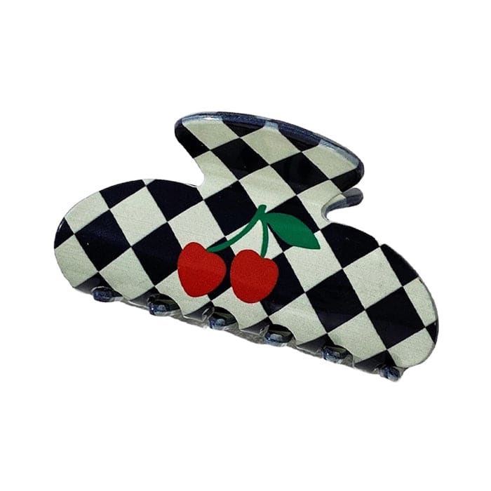 Cherry Checker Hair Claw - Black - Other