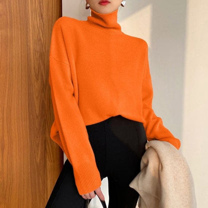 Chic Aesthetic Autumn Sweater - Free Size / Orange