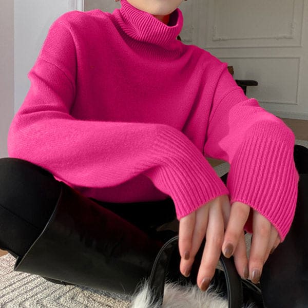 Chic Aesthetic Autumn Sweater - Free Size / Pink - Sweaters