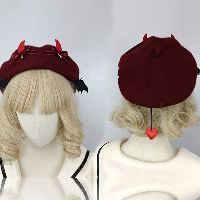 Chic Bat Wings Lolita Beret