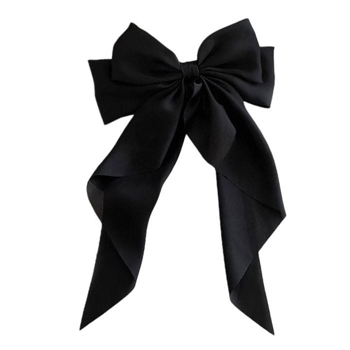 Chic Satin Hair Bow - Standart / Black - Other