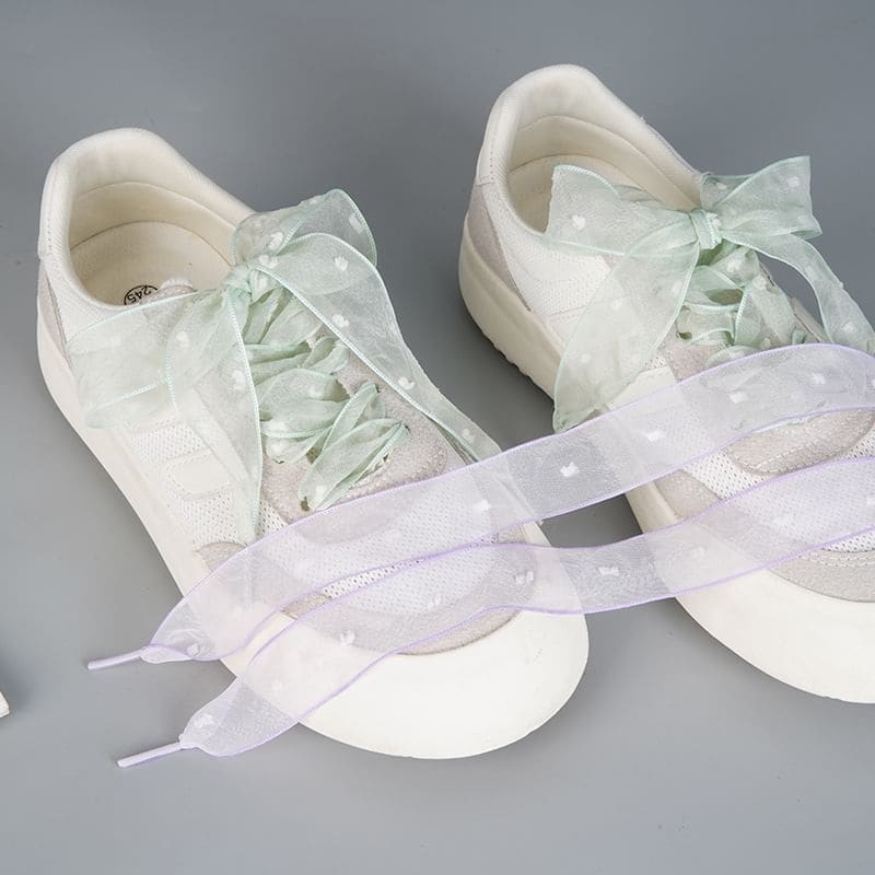 Chiffon Bow Ribbon Shoelaces