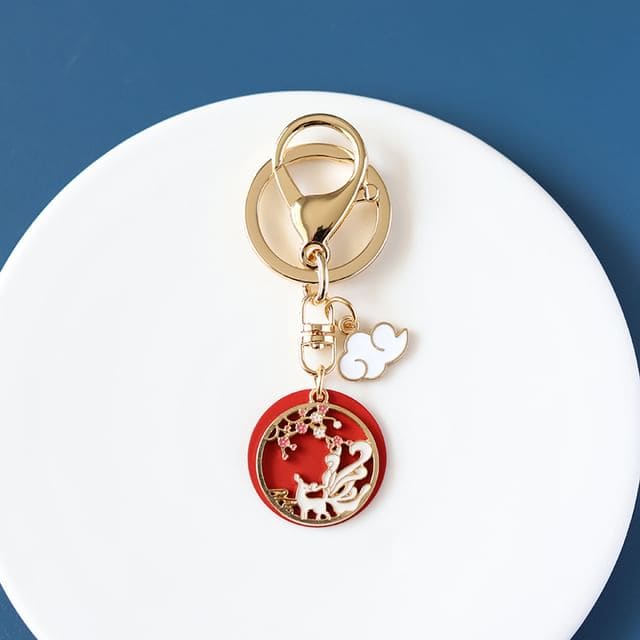 Chinese Key Ring - Nine-Tailed Fox / One Size