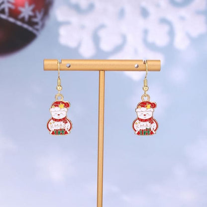 Christmas Cartoon Alloy Drop Earring - 1 Pair - E6219-13