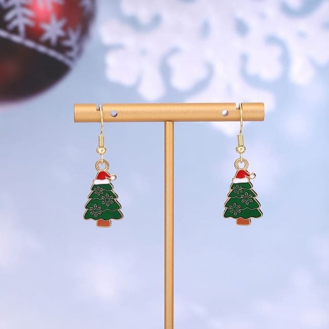 Christmas Cartoon Alloy Drop Earring - 1 Pair - E6219-20