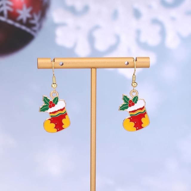 Christmas Cartoon Alloy Drop Earring - 1 Pair - E6219-22