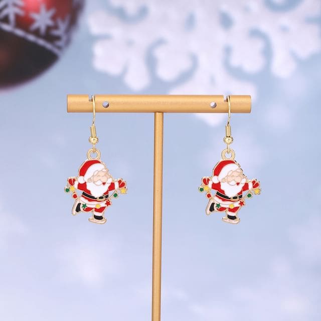 Christmas Cartoon Alloy Drop Earring - 1 Pair - E6219-7