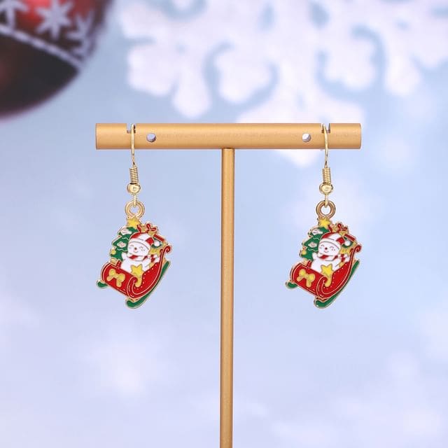 Christmas Cartoon Alloy Drop Earring - 1 Pair - E6219-9