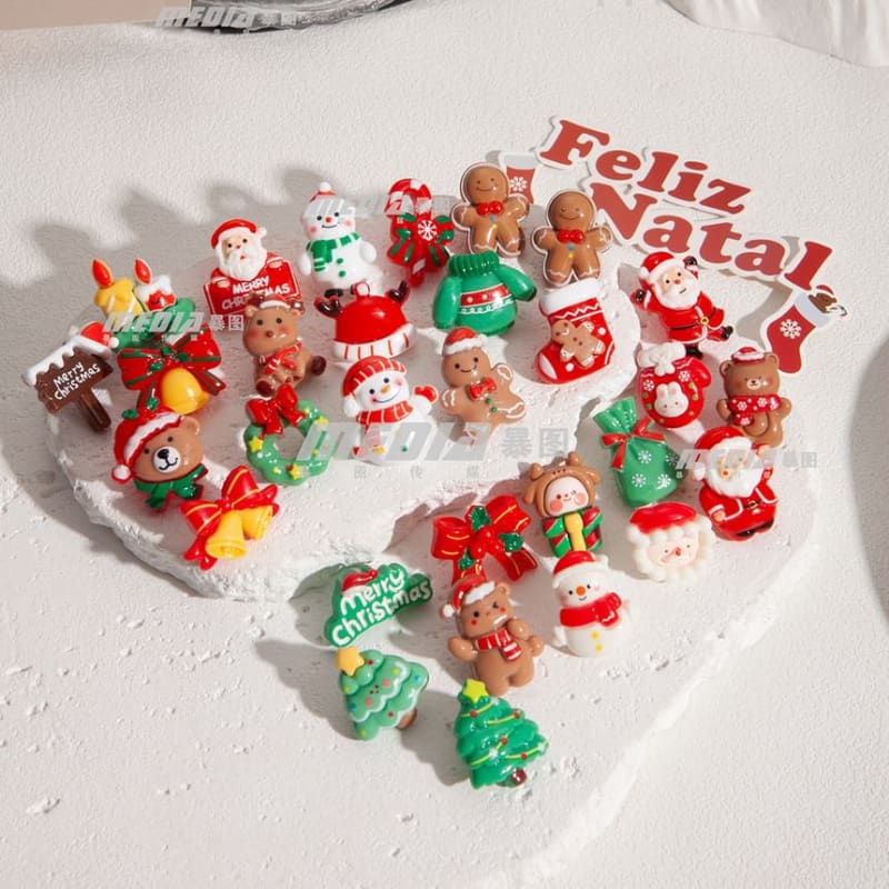 Christmas Cartoon Asymmetrical Resin Stud Earring