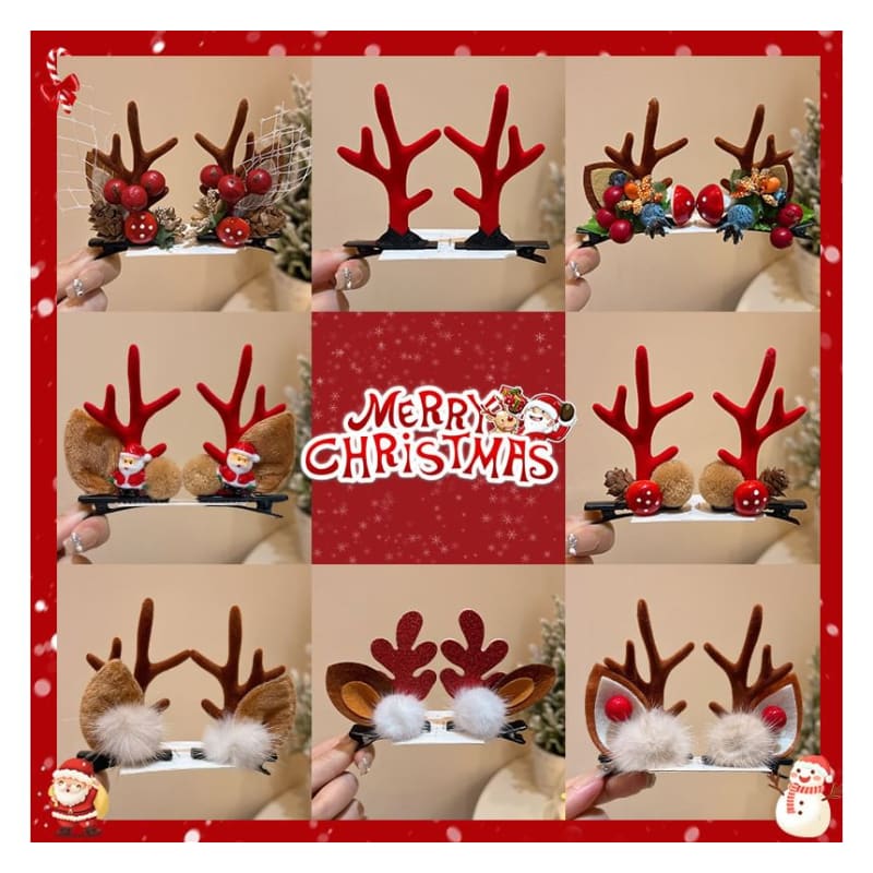 Christmas Flocking Hair Clip (Various Designs)