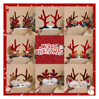 Christmas Flocking Hair Clip (Various Designs)