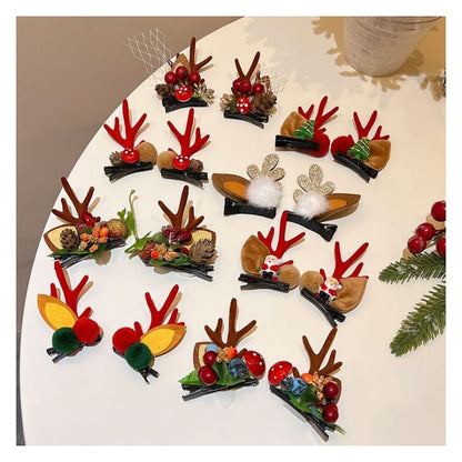 Christmas Flocking Hair Clip (Various Designs)