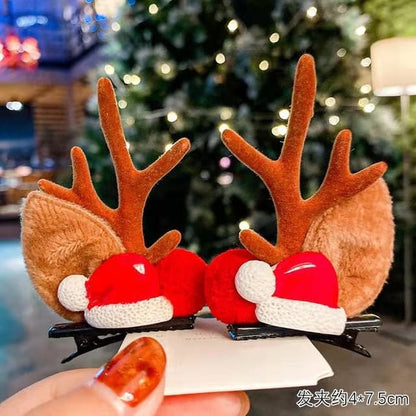 Christmas Flocking Hair Clip (Various Designs) - A17# - 1