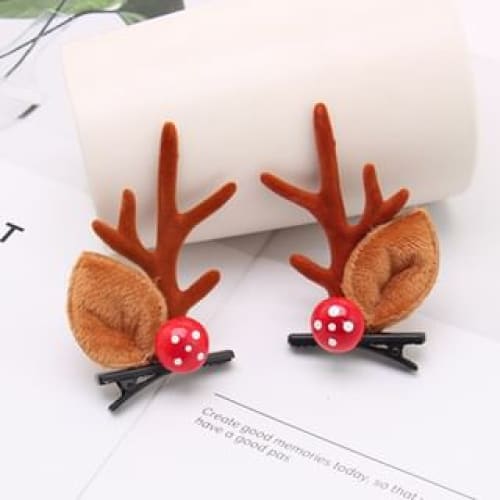 Christmas Flocking Hair Clip (Various Designs) - A3# - 1