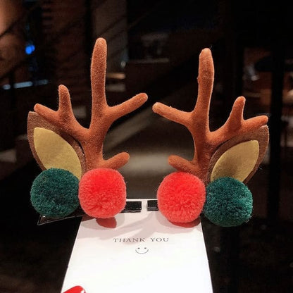 Christmas Flocking Hair Clip (Various Designs) - A7# - 1